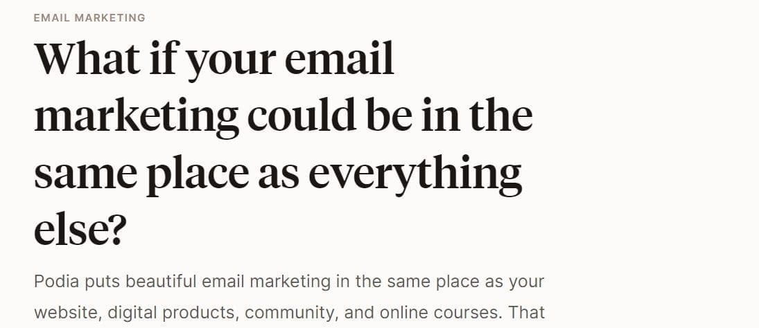 Avis Podia : Notre avis sur la plateforme 3 Lancement des campagnes dEmail Marketing