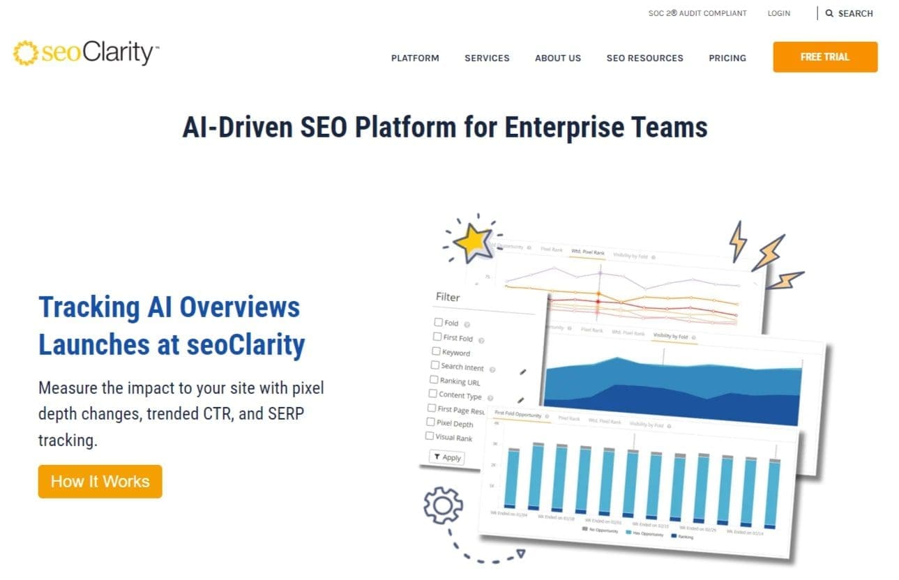 SEOClarity La plateforme SEO complète pour les grandes entreprises et agences SEOClarity La plateforme SEO complete pour les grandes entreprises et agences