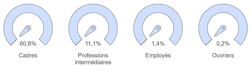 134 statistiques sur le télétravail 1 Repartition par categorie socioprofessionnelle