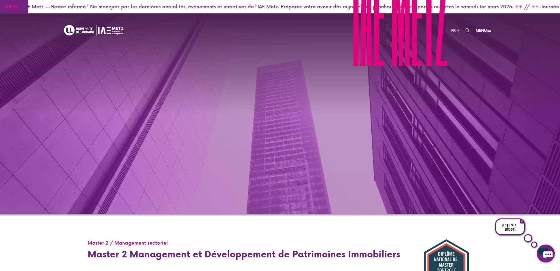 10 écoles ou se former à l'immobilier en France 10 Universite de Lorraine – Master 2 Management et Developpement de Patrimoines Immobiliers