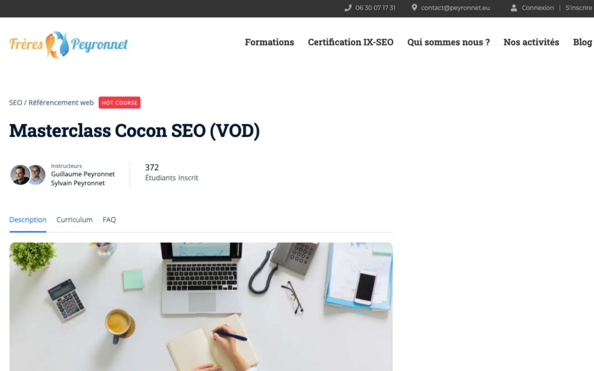 Masterclass Cocon SEO - FrĂšres Peyronnet