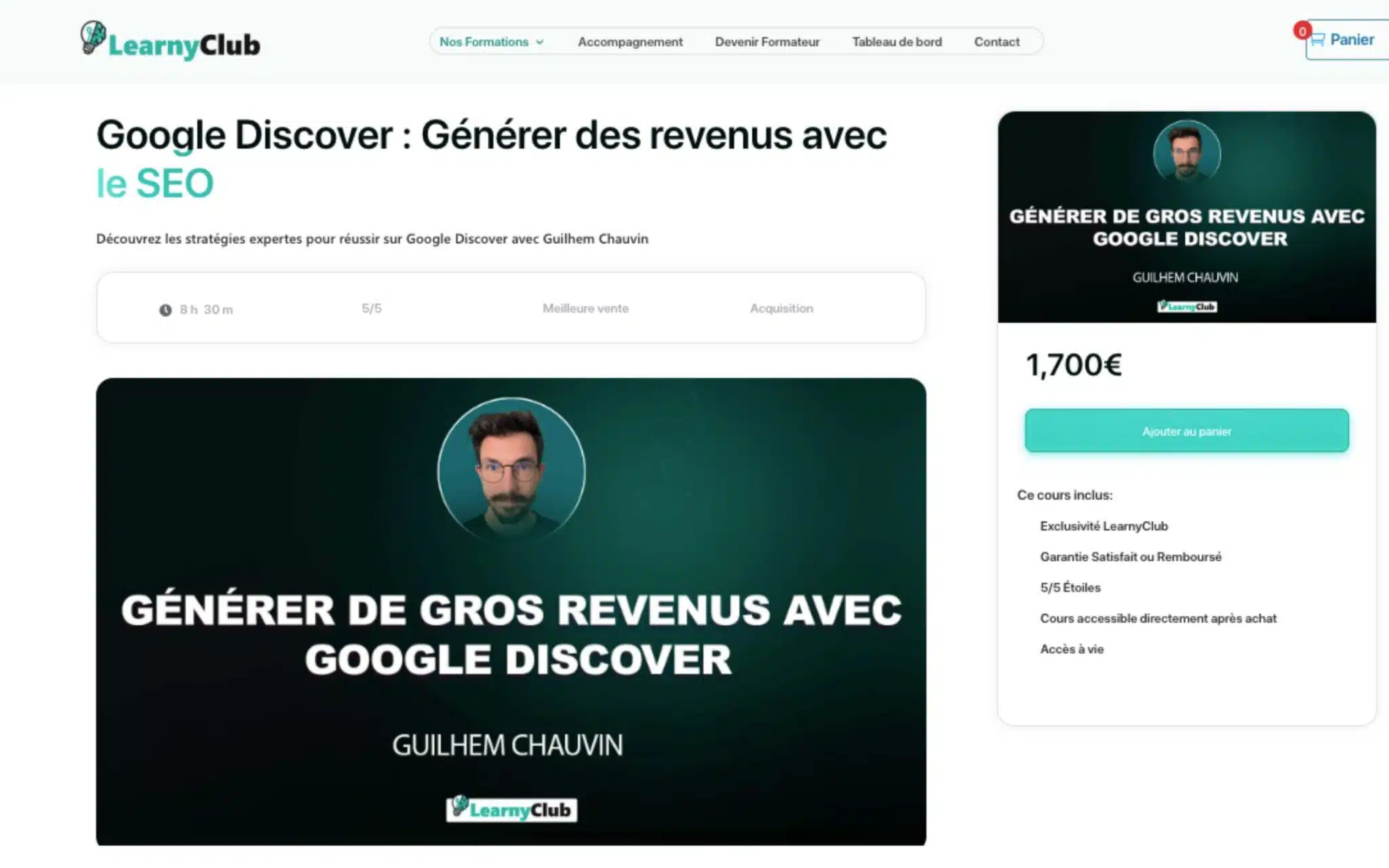 Formation Google Discover : Générer des revenus avec le SEO - LearnyClub