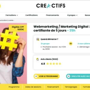 Formation Webmarketing / Marketing Digital - CréActifs