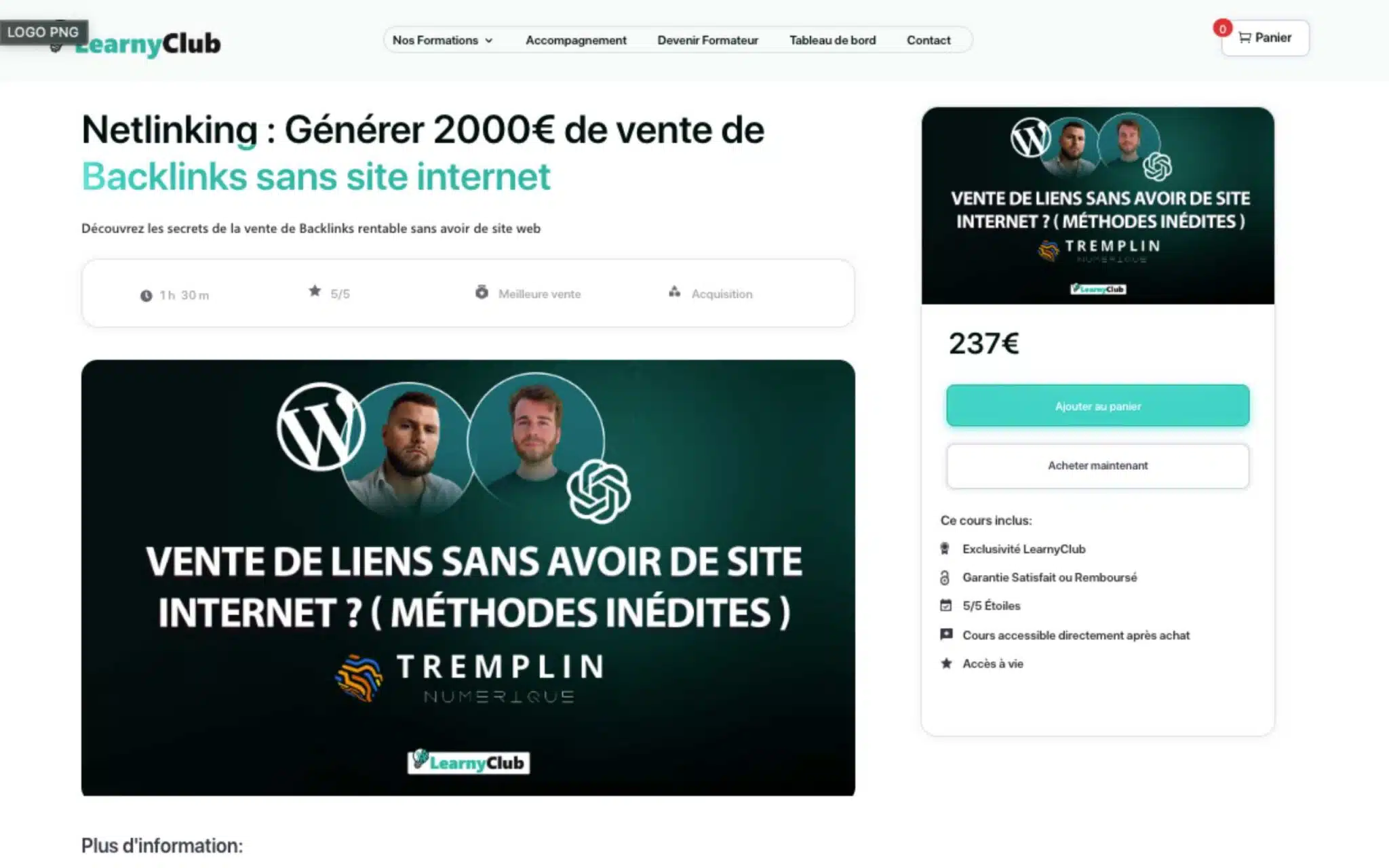 Formation Netlinking : Générer 2000⏠de vente de Backlinks sans site internet - LearnyClub