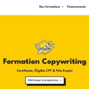 Formation Copywriting - Webmyday
