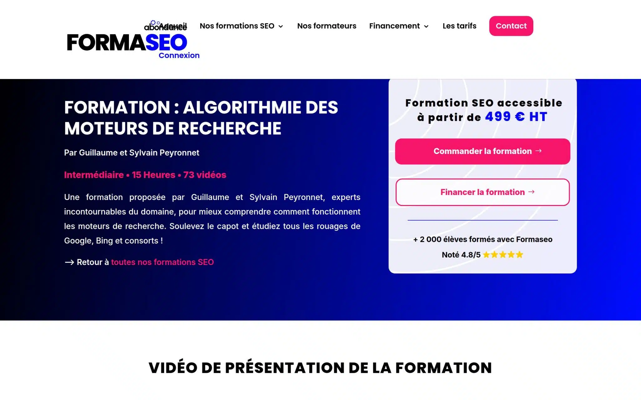 Formation : Algorithmie des moteurs de recherche - Formaseo