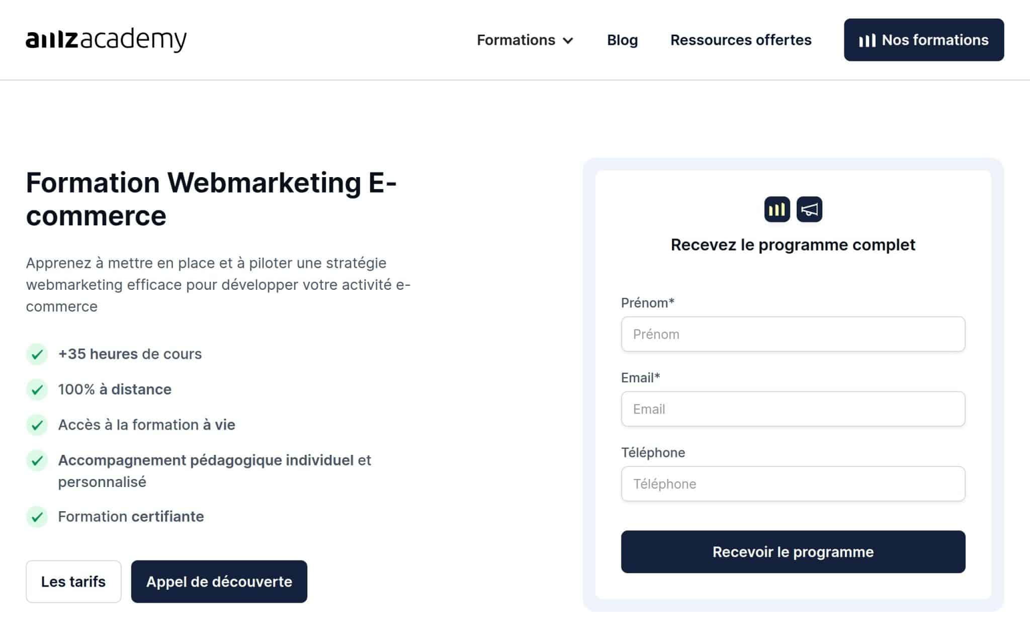 Formation Webmarketing E-commerce - Amz Academy
