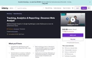 Tracking, Analytics & Reporting : Devenez Web Analyst – Udemy