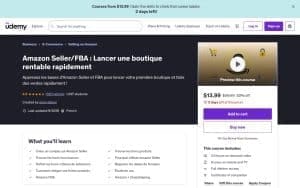 Amazon Seller/FBA : Lancer une boutique rentable rapidement - Udemy