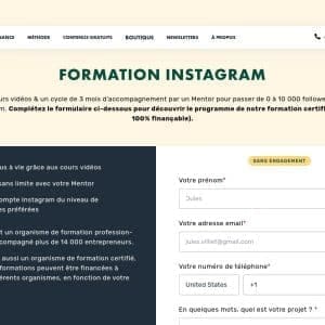 Formation Instagram - Livementor