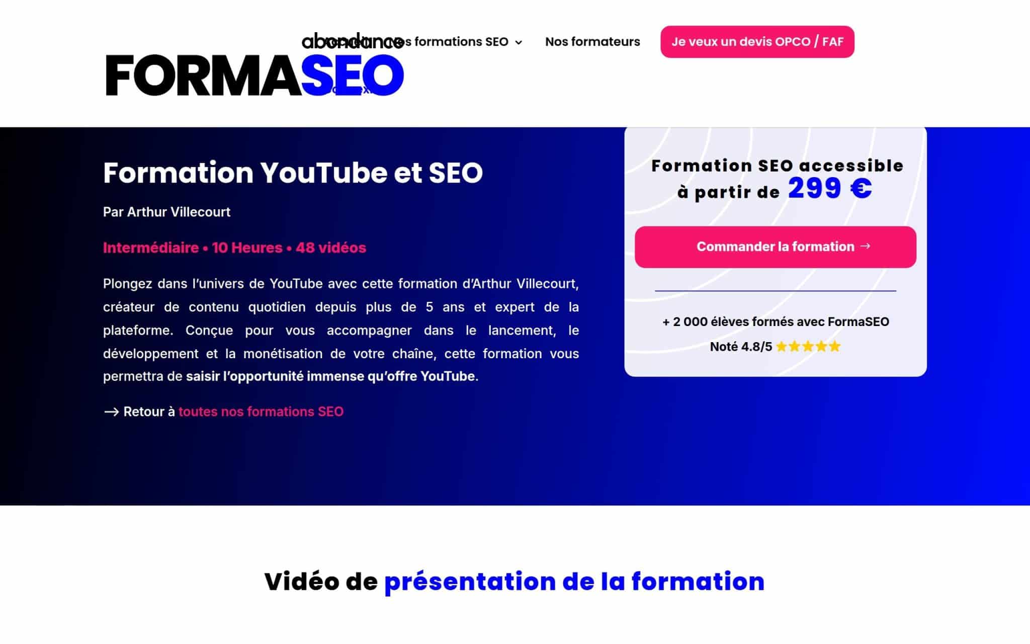 Formation YouTube et SEO - Formaseo