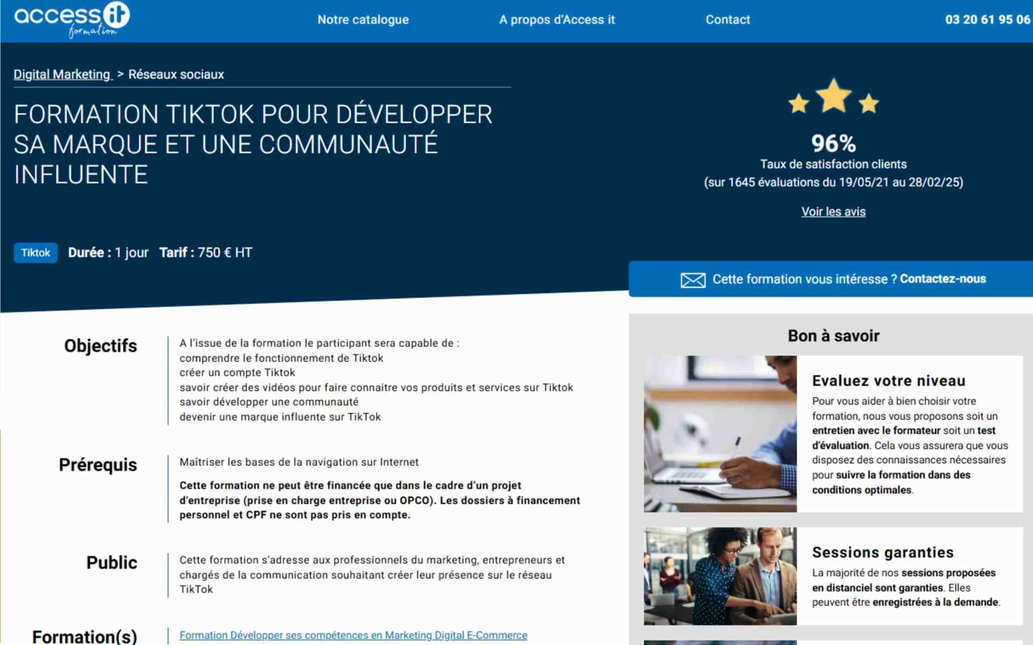 Formation TIKTOK pour développer sa marque et une communauté influente - Access IT