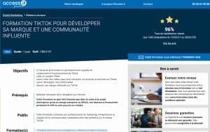 Formation TIKTOK pour développer sa marque et une communauté influente – Access IT