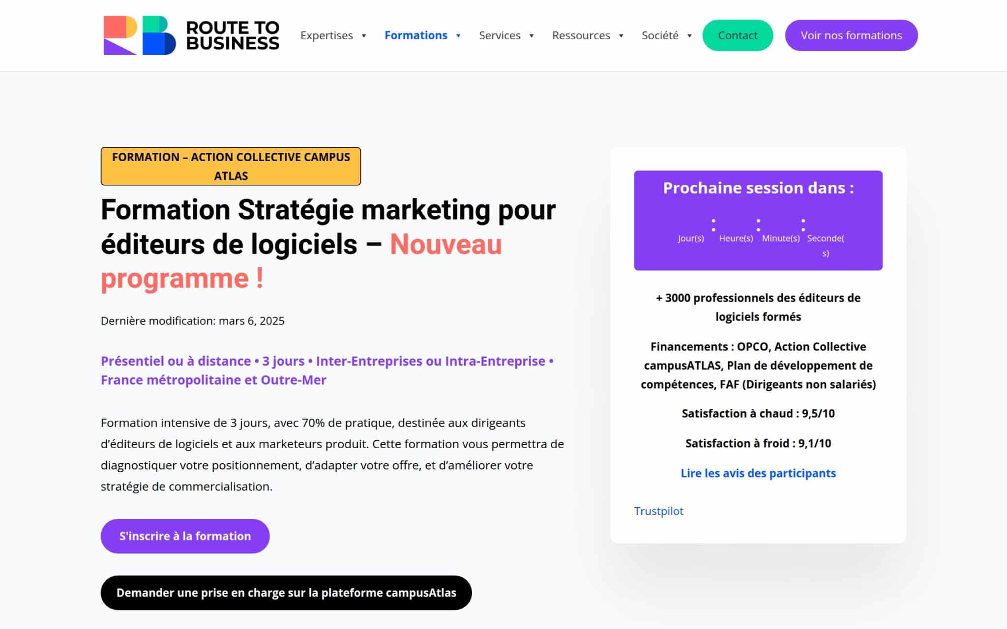 Formation Stratégie marketing pour éditeurs de logiciels - Route To Business