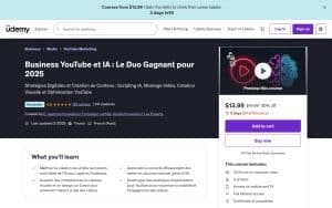 Business YouTube et IA : Le Duo Gagnant pour 2025 – Udemy