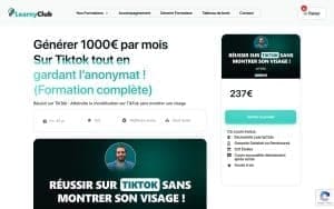 Formation Générer 1000€ par mois Sur Tiktok tout en gardant l’anonymat ! – LearnyClub