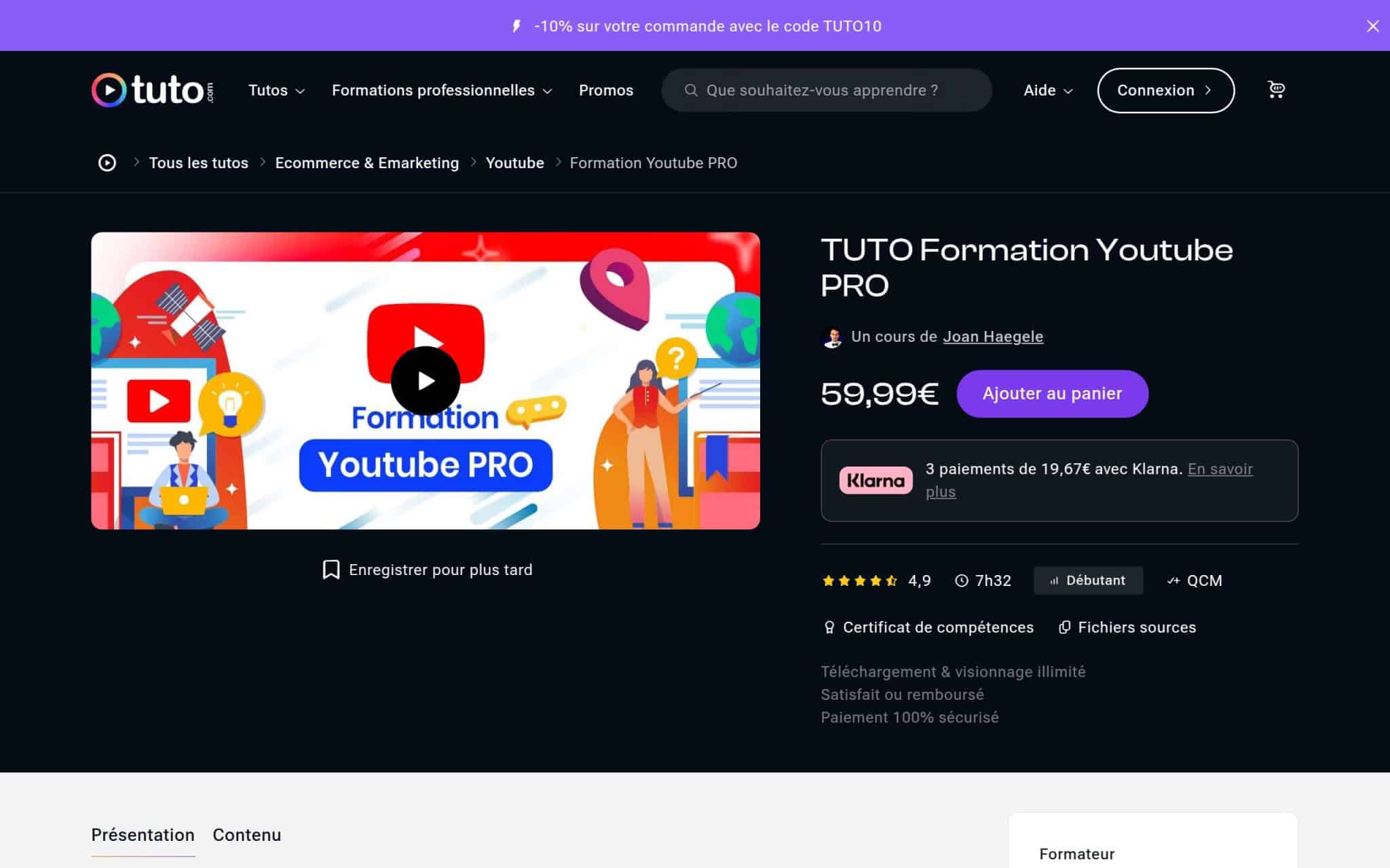 Formation Youtube PRO - Tuto