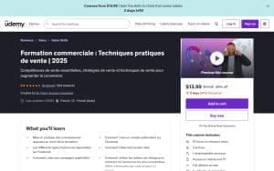Formation commerciale : Techniques pratiques de vente | 2025 - Udemy