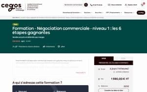 Formation - Négociation commerciale - Cegos
