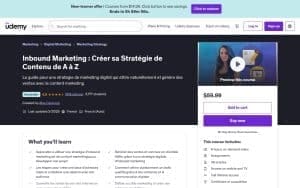 Inbound Marketing : Créer sa Stratégie de Contenu de A à Z – Udemy