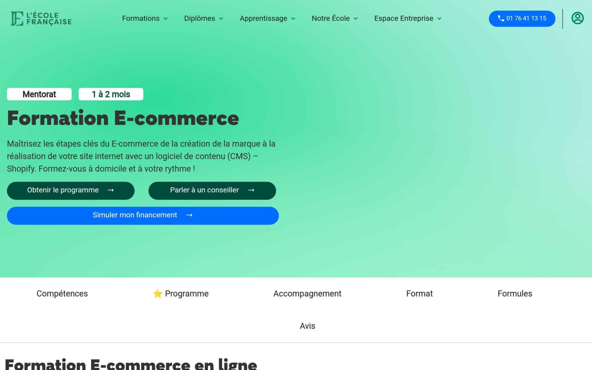 Formation E-commerce - L'École Française