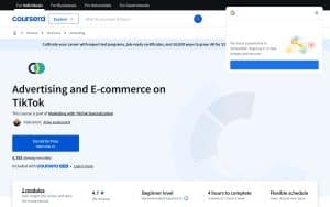 Publicité et commerce électronique sur TikTok – Coursera