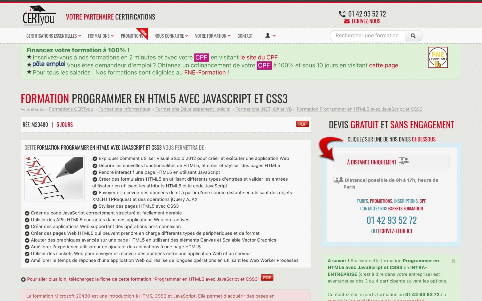 Formation Programmer en HTML5 avec JavaScript et CSS3 - CertYou
