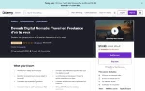 Devenir Digital Nomade: Travail en Freelance d’où tu veux – Udemy