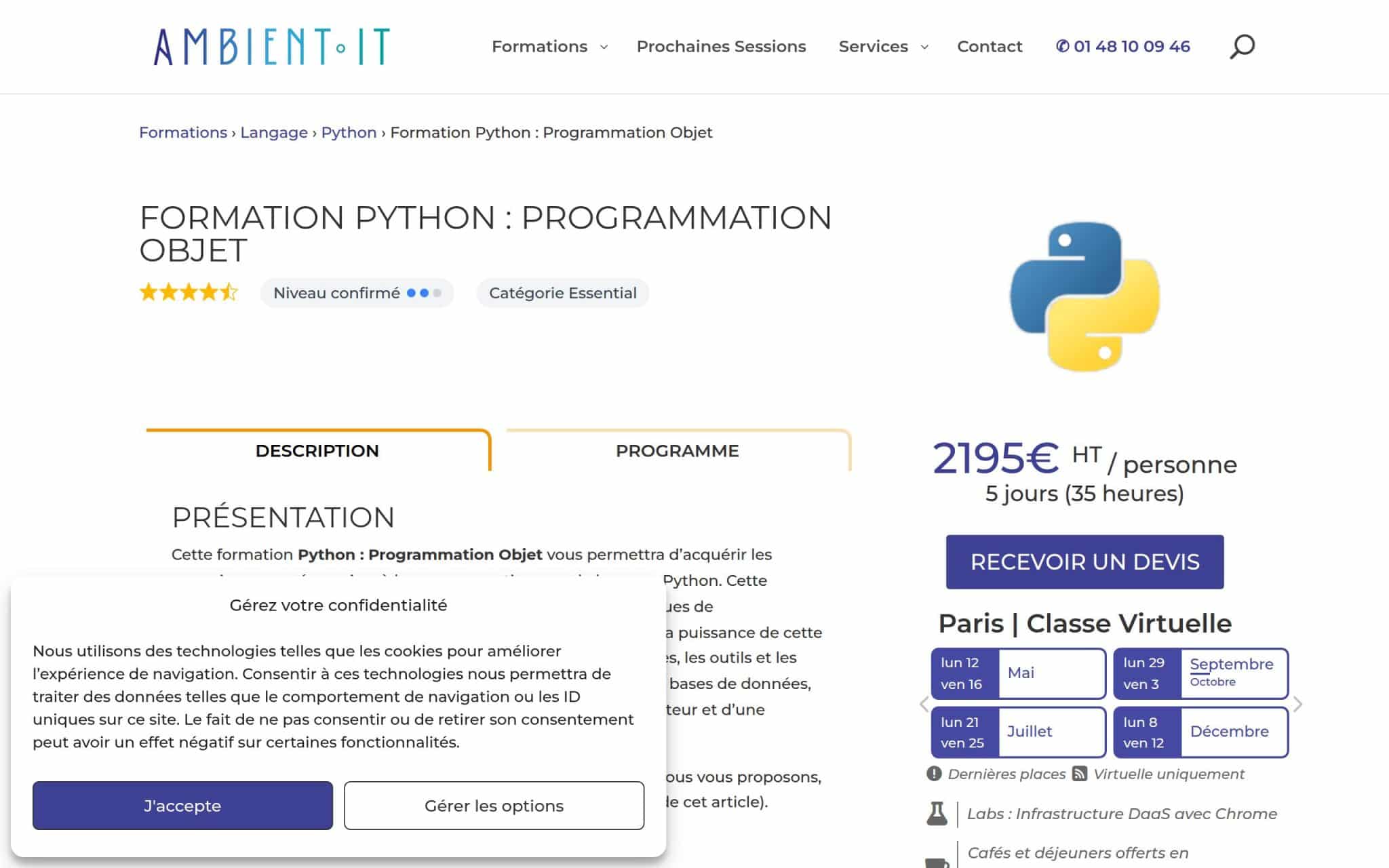 Formation Python : Programmation Objet - Ambient IT