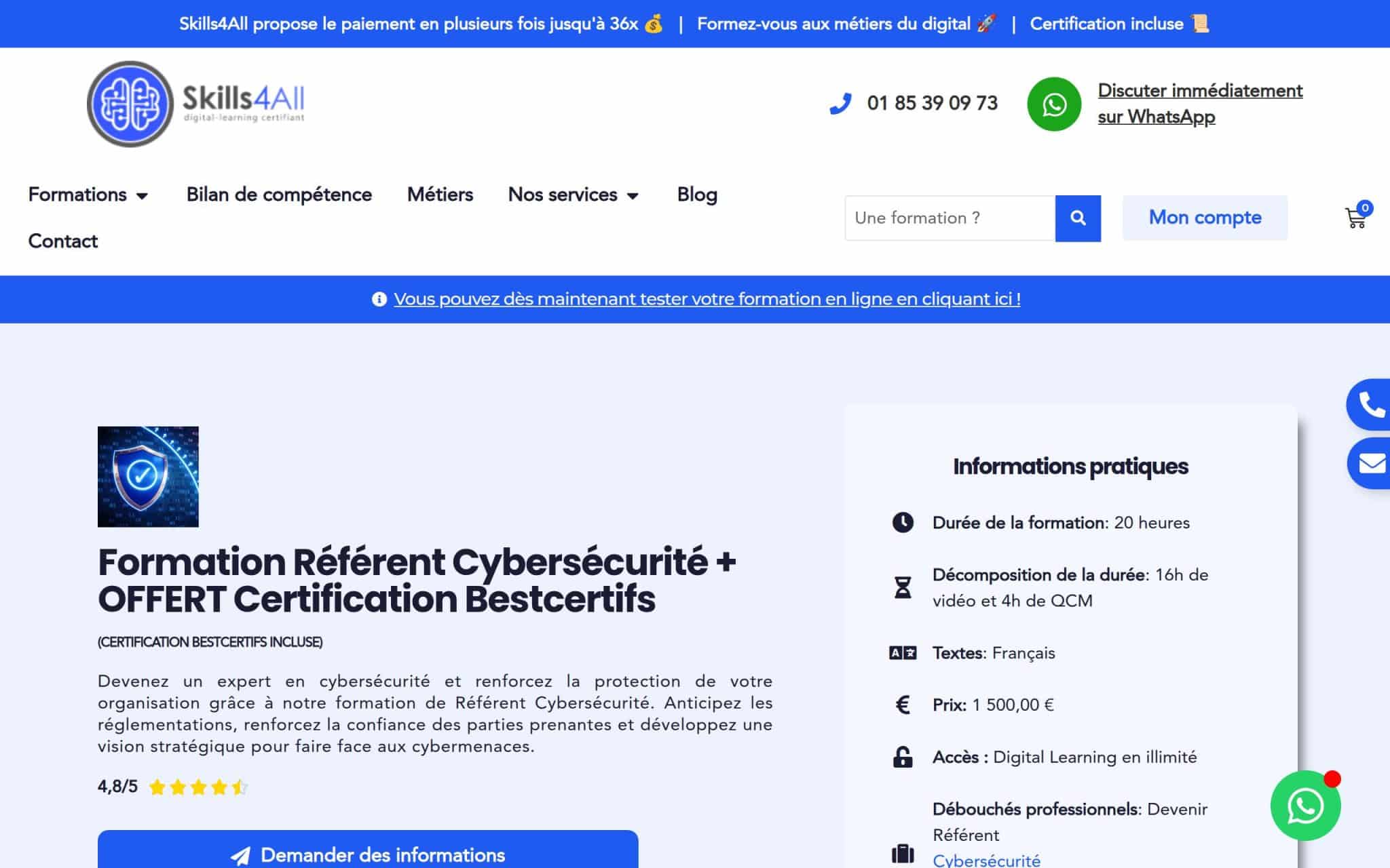 Formation Référent Cybersécurité - Skills4All