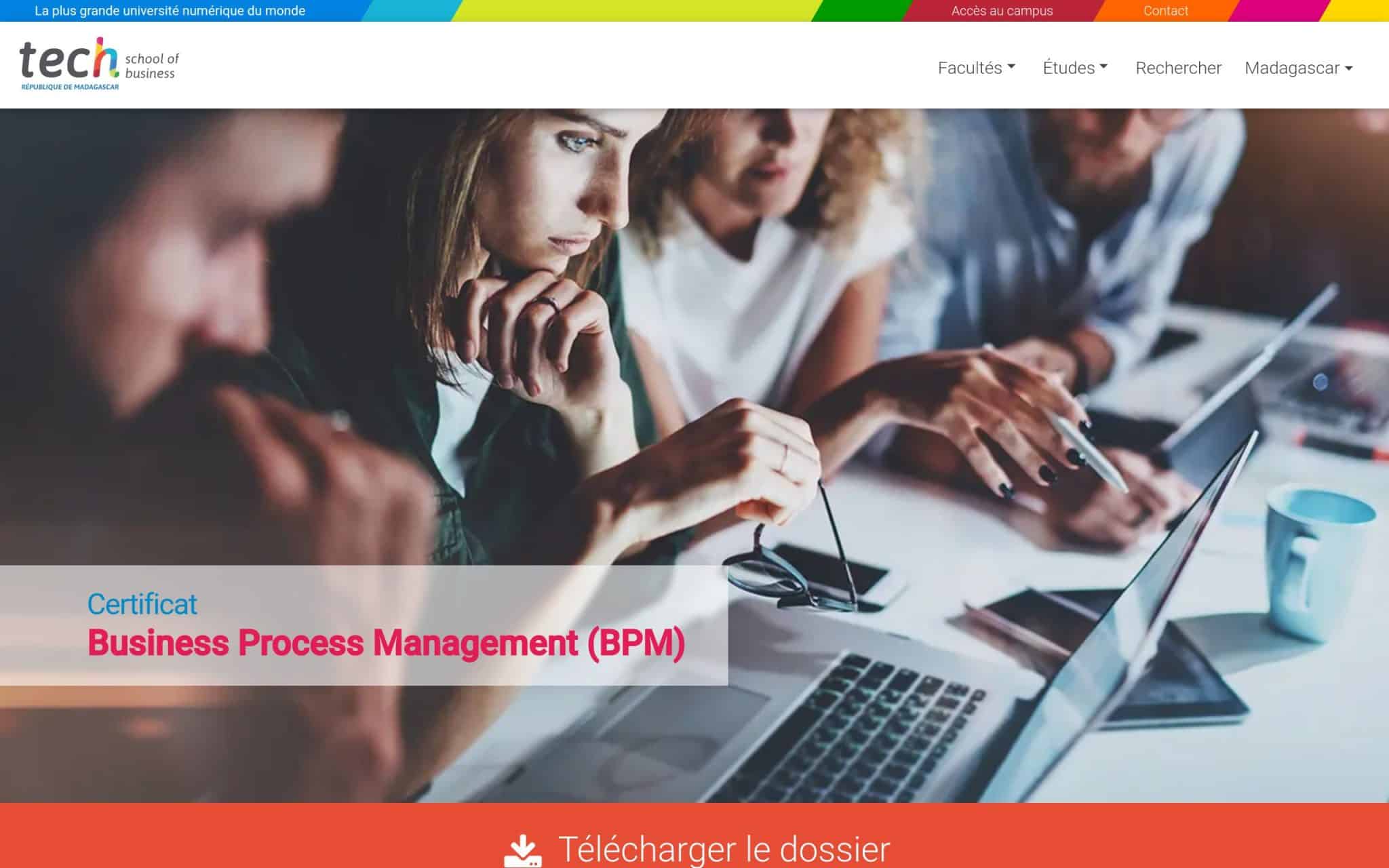 Certificat Business Process Management - TECH Université Technologique