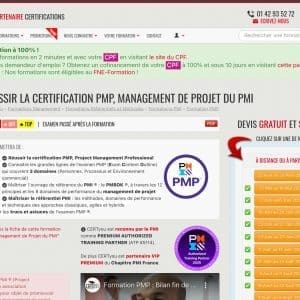 Formation Réussir la certification PMP, Management de Projet du PMI - CertYou
