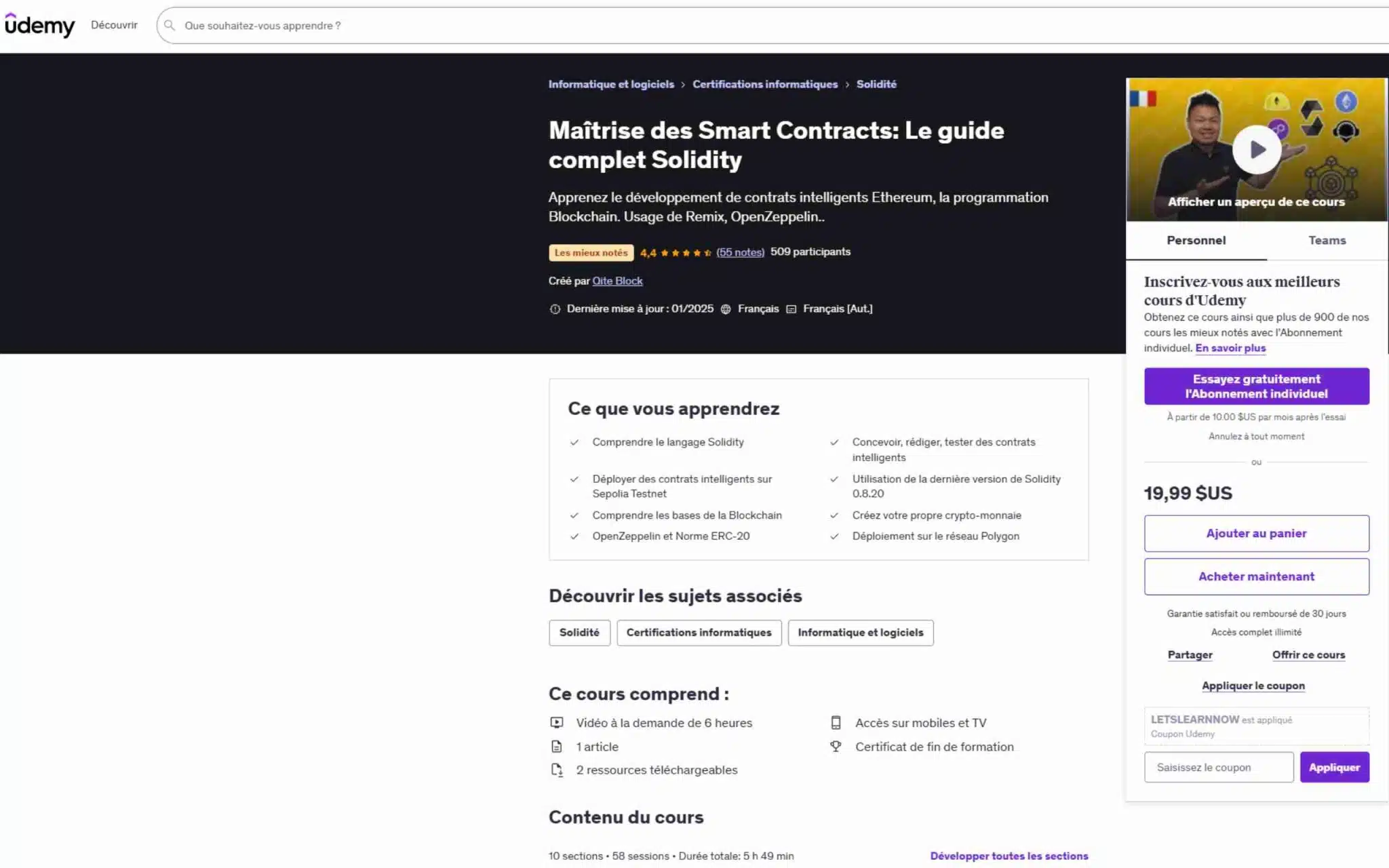 Formations Smart Contracts : Classement 2026 🏆 (LearnThings)