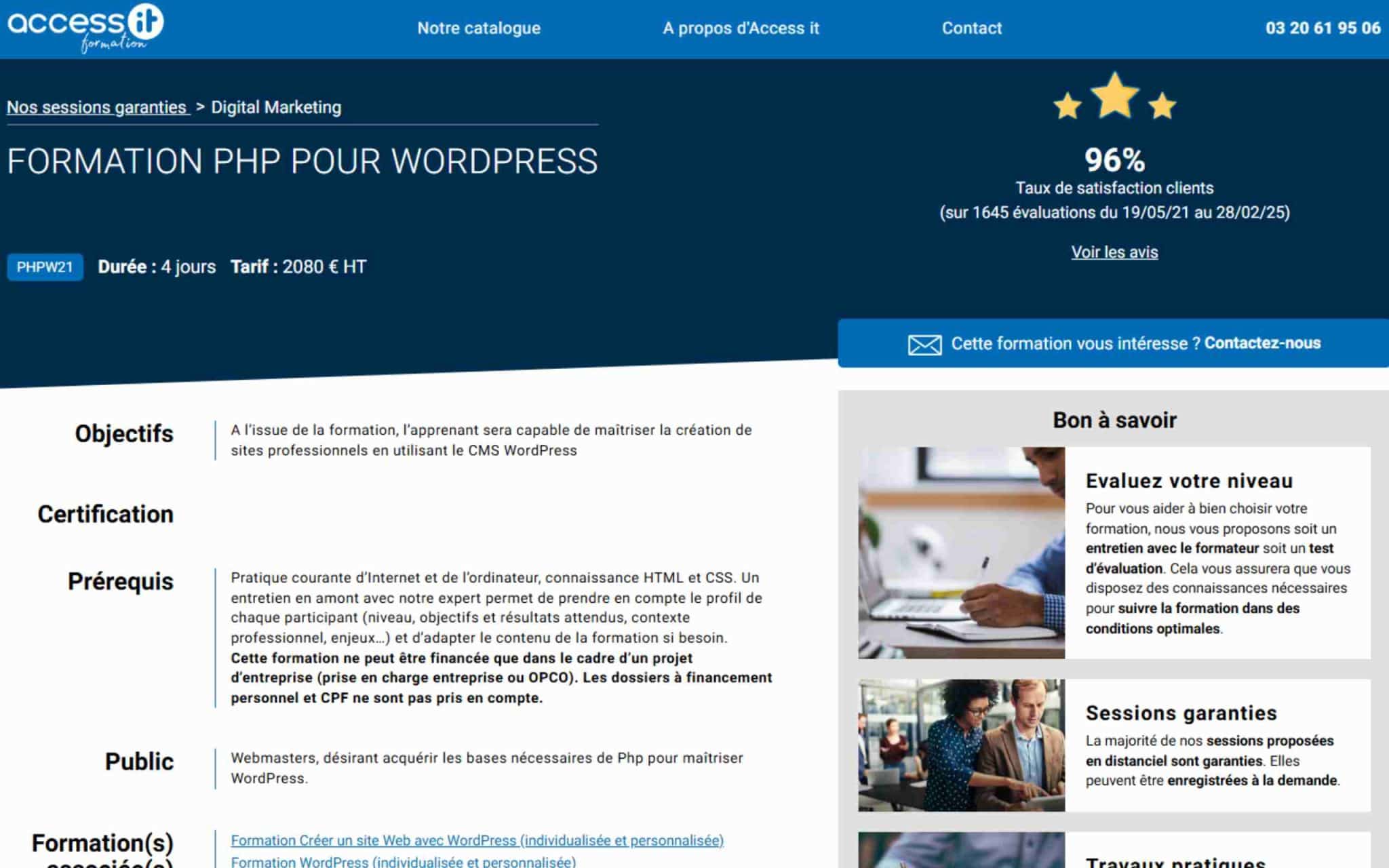 Formation Php pour WordPress - Access IT