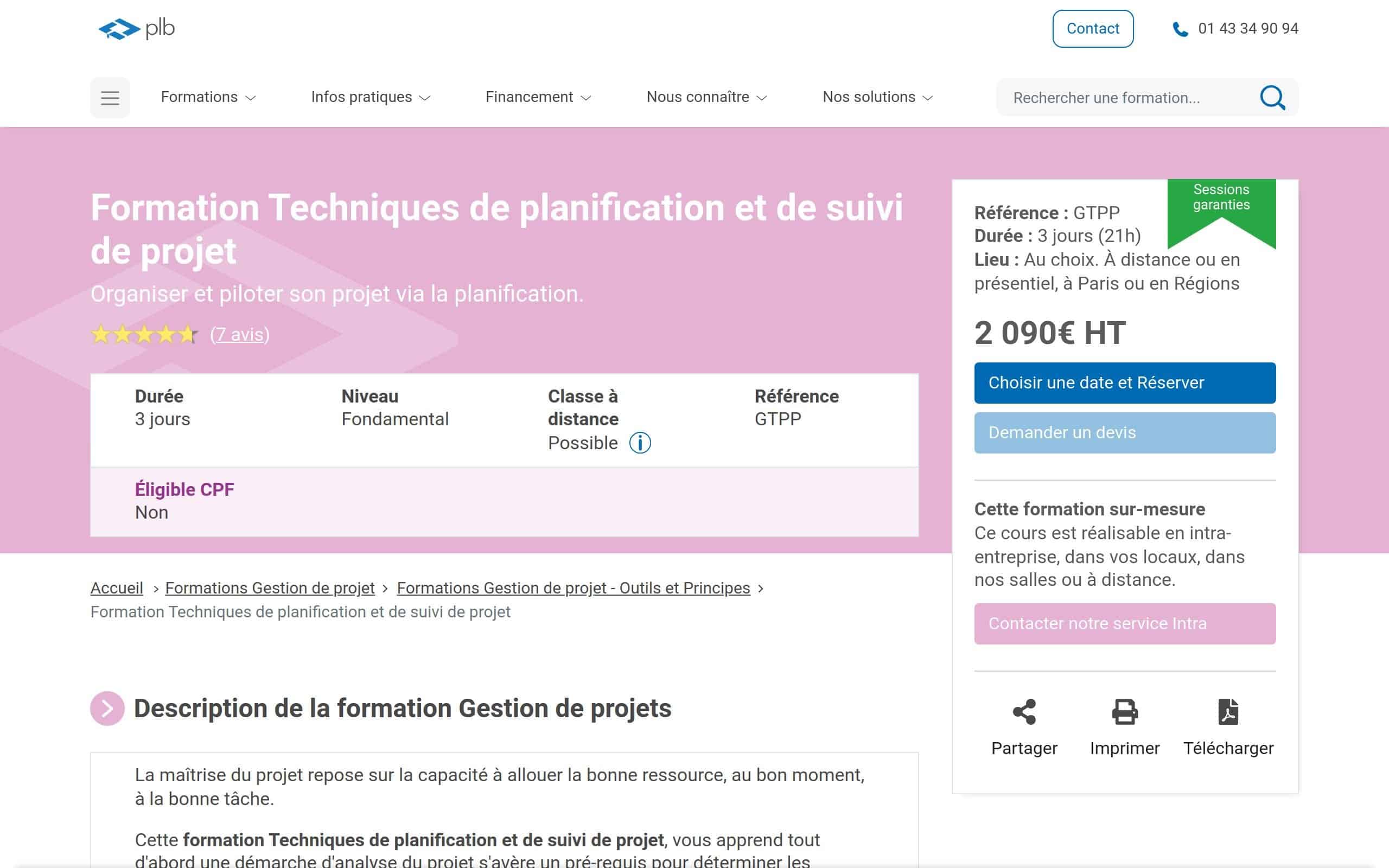 Formation Techniques de planification et de suivi de projet – Plb ...