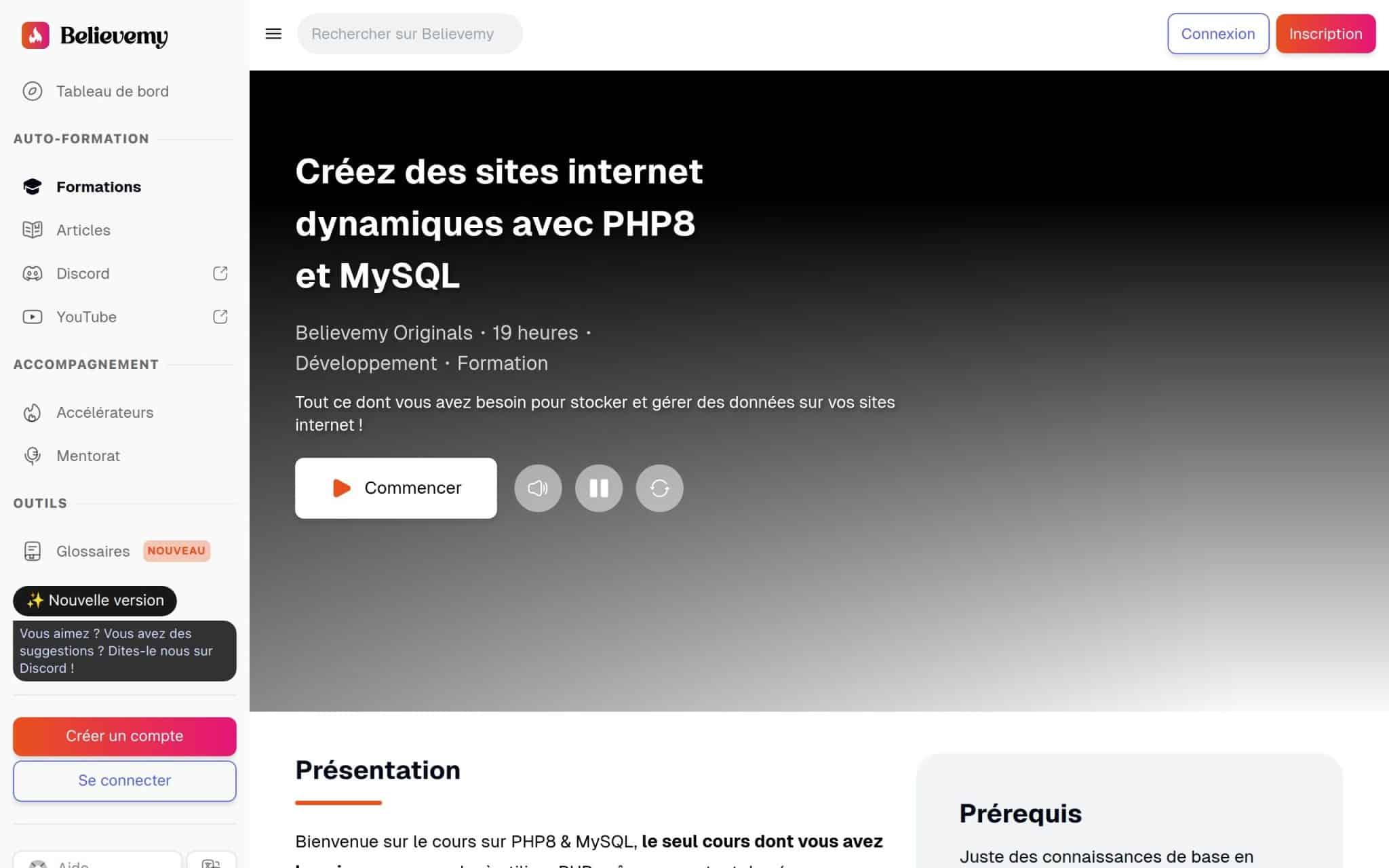Créez des sites internet dynamiques avec PHP8 et MySQL - Believemy