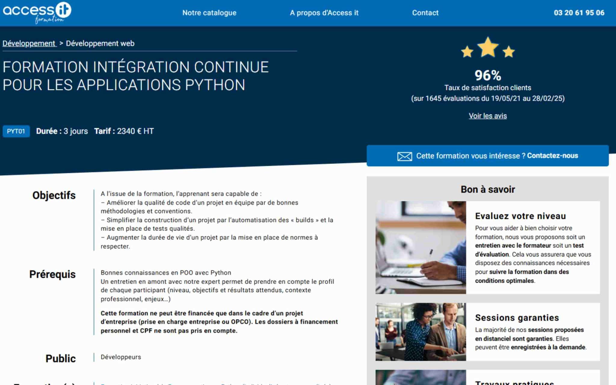 Formation intégration continue pour les applications Python - Access IT