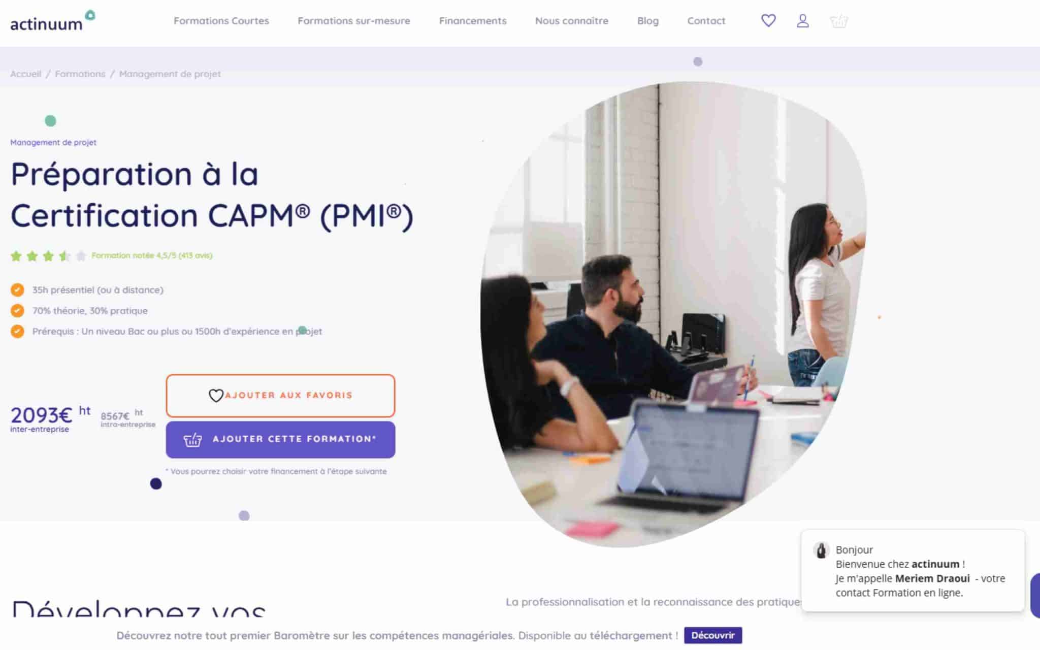 Préparation à la Certification CAPM - Actinuum