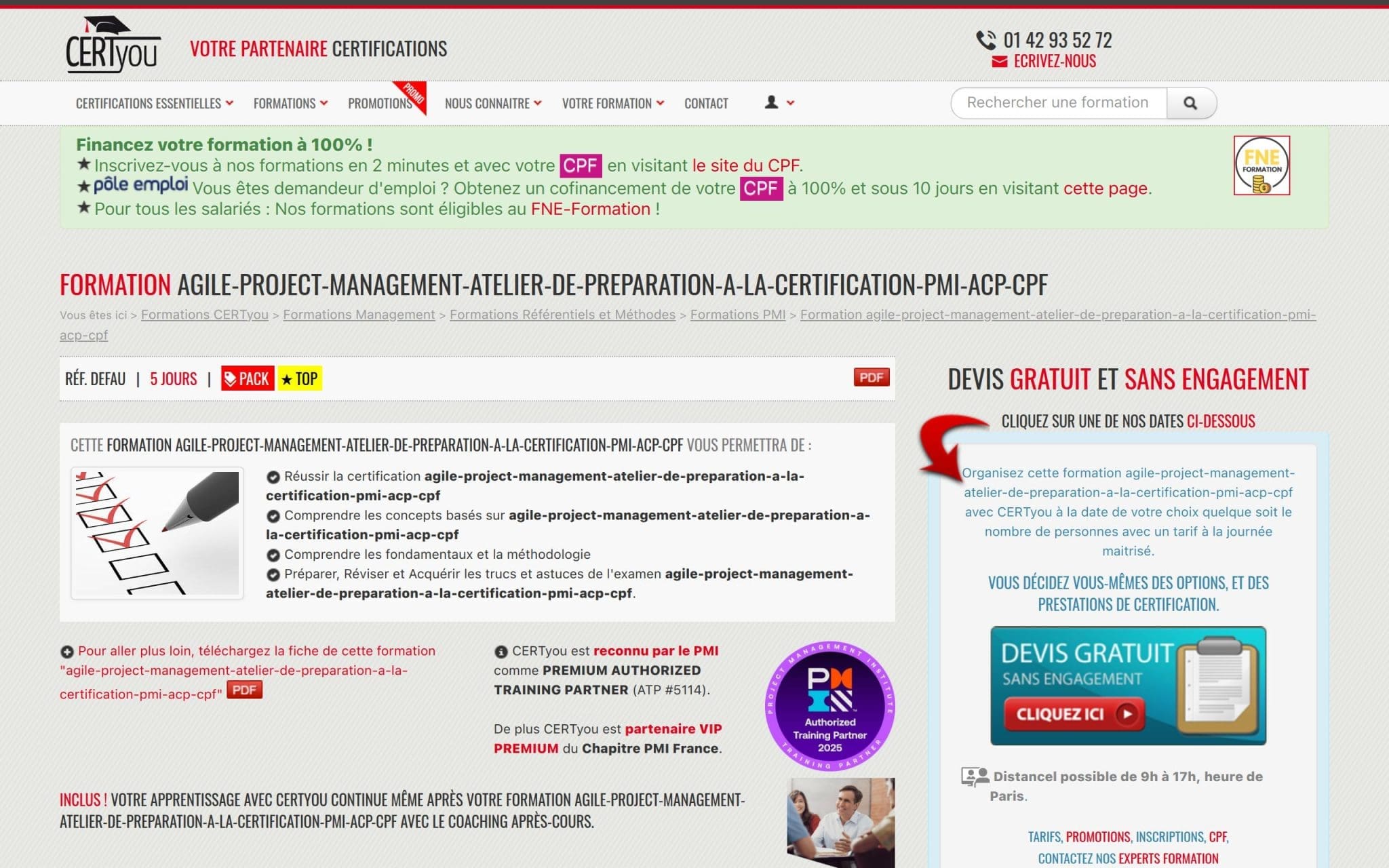 Formation Chef de projet Agile ACP - CertYou
