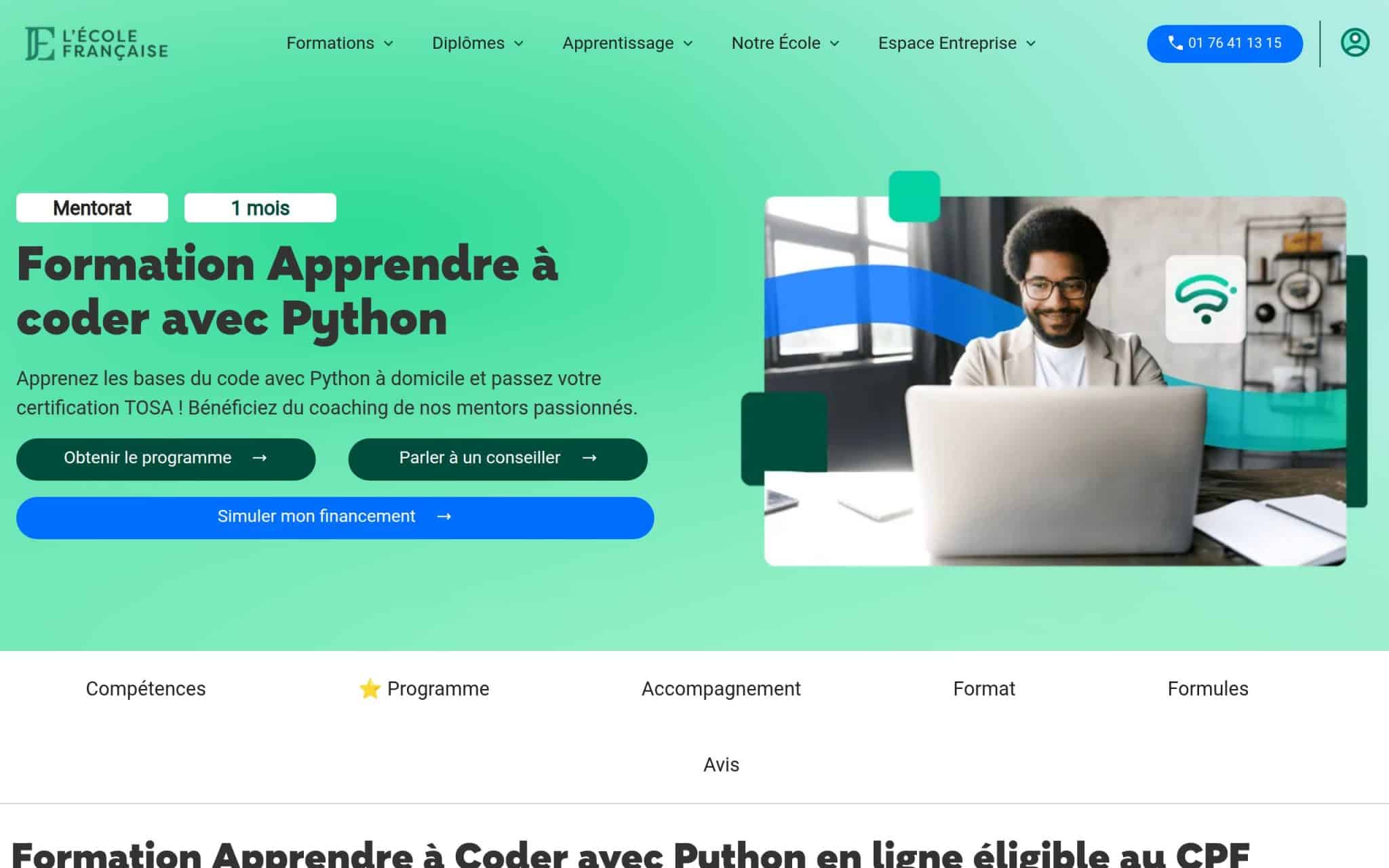 Formation Apprendre Ă coder avec Python - L'Ăcole Française