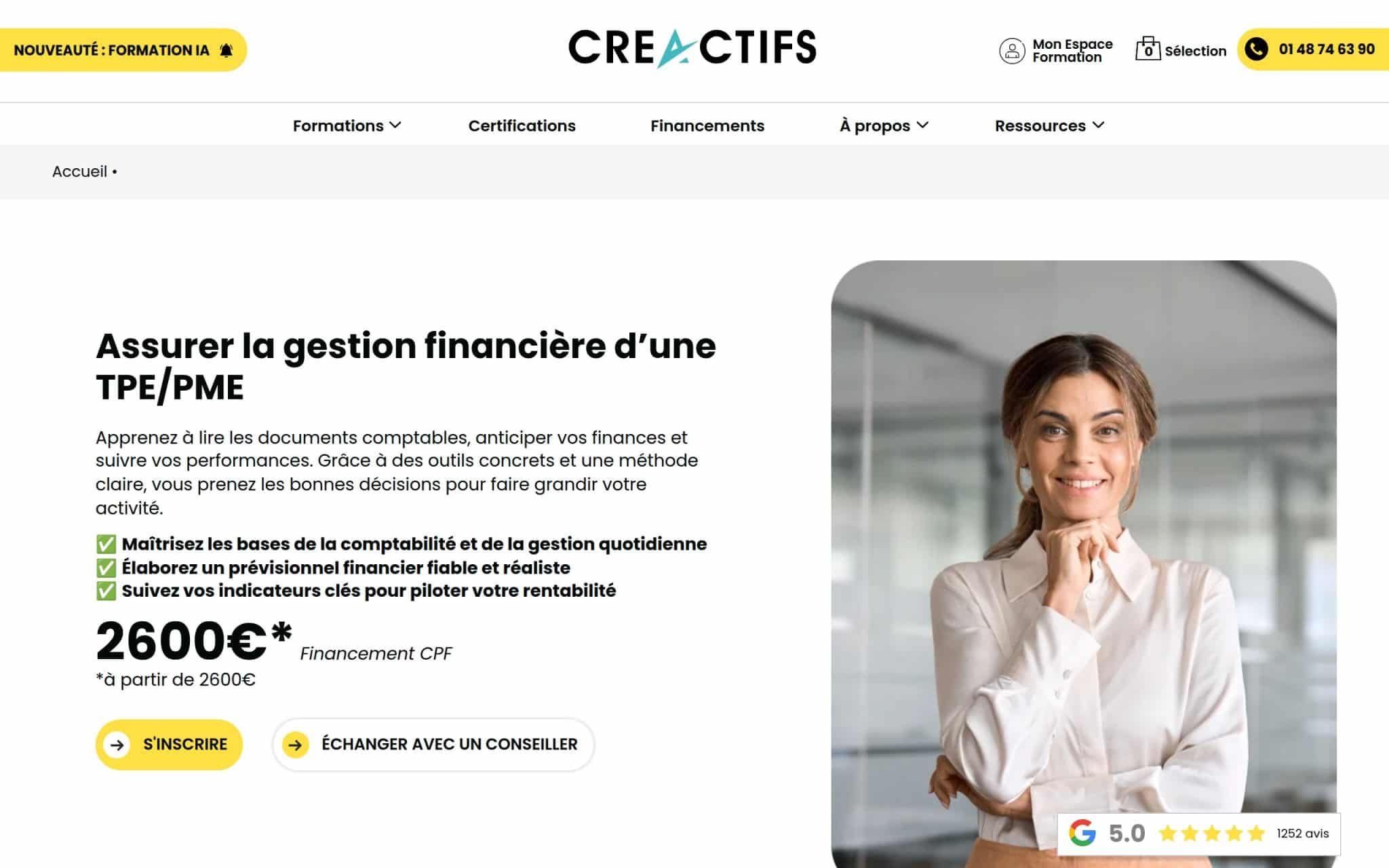 Assurer la gestion financière d’une TPE/PME - CréActifs