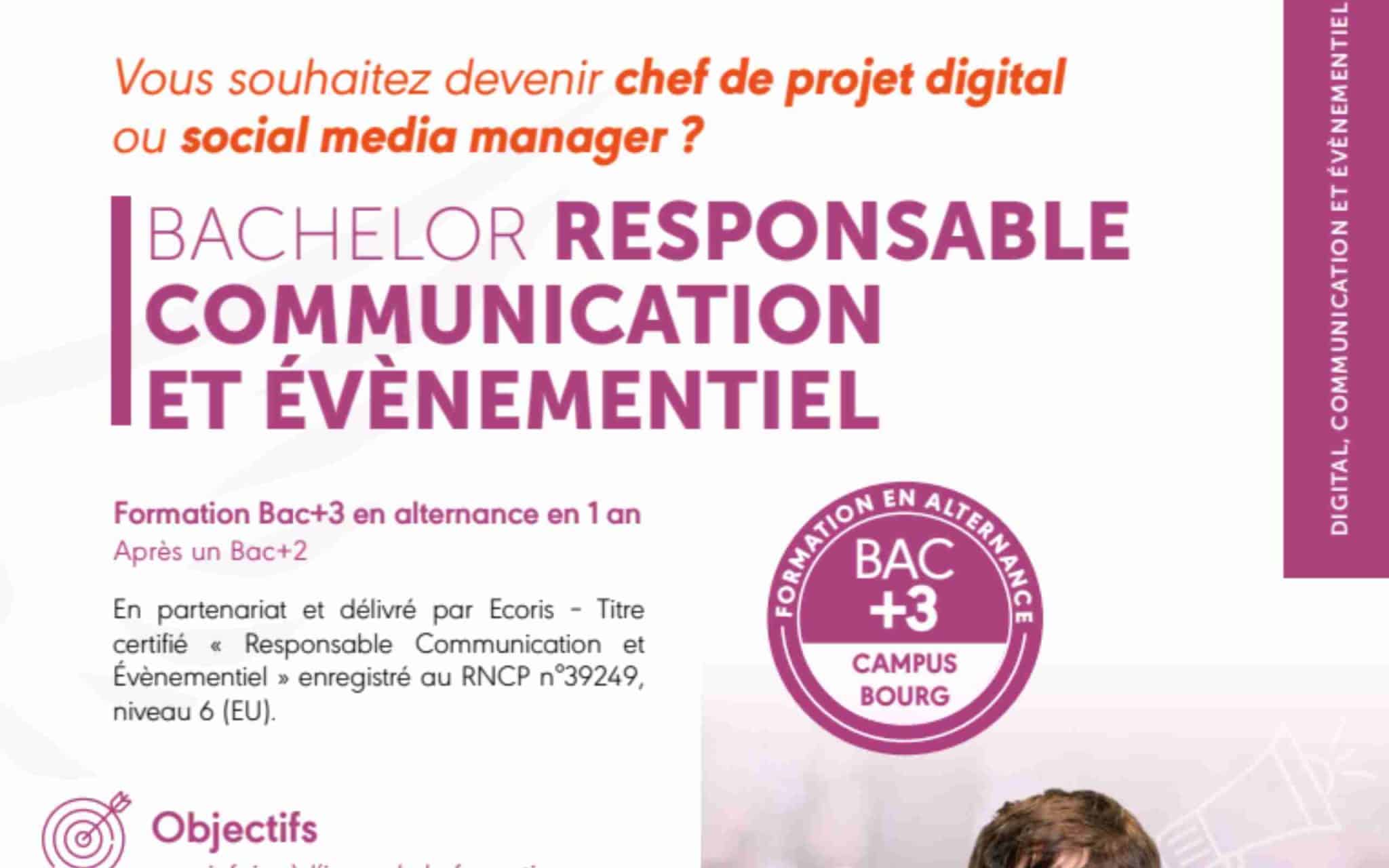 Bachelor Responsable Communication et Événementiel - Esmp