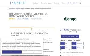 Formation Django Initiation au framework Python - Ambient IT