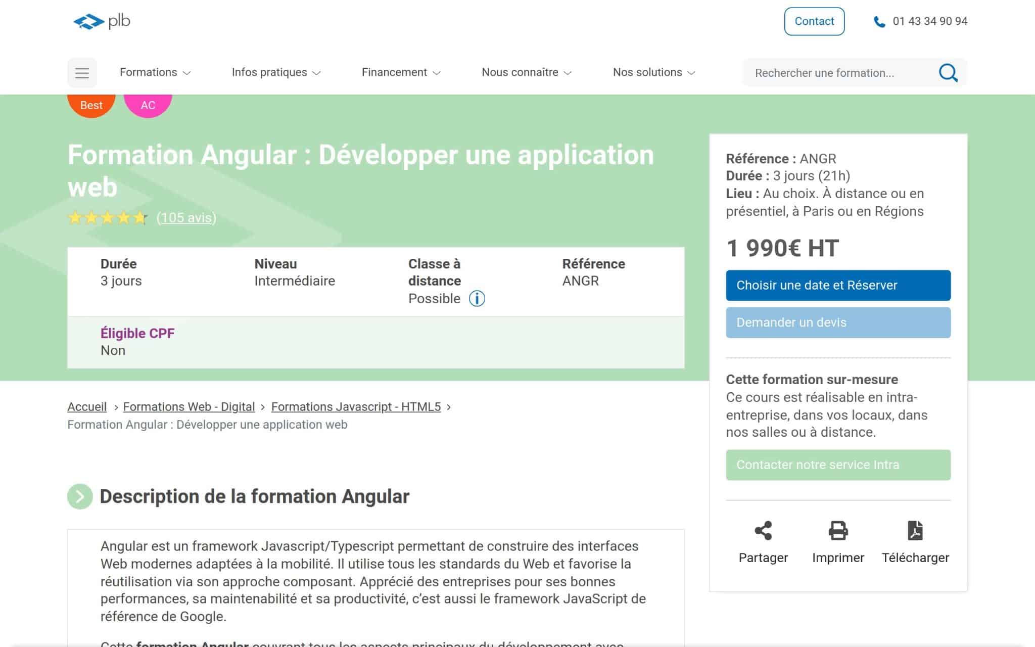 Formation Angular : Développer une application web - Plb Consultant