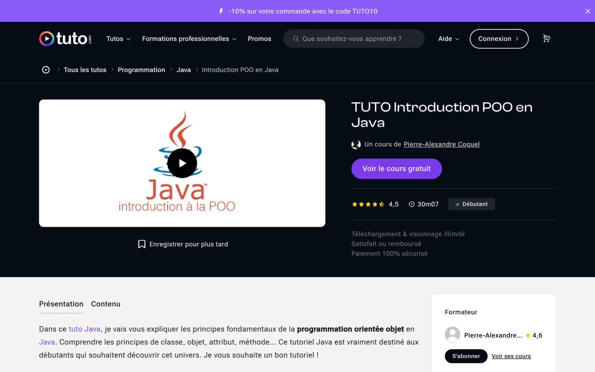Introduction POO en Java - Tuto