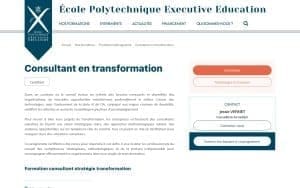 Consultant en transformation – Ecole Polytechnique Executive Education