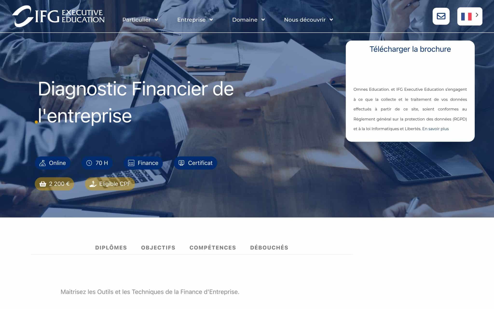 Diagnostic Financier de l'entreprise - IFG Executive Education