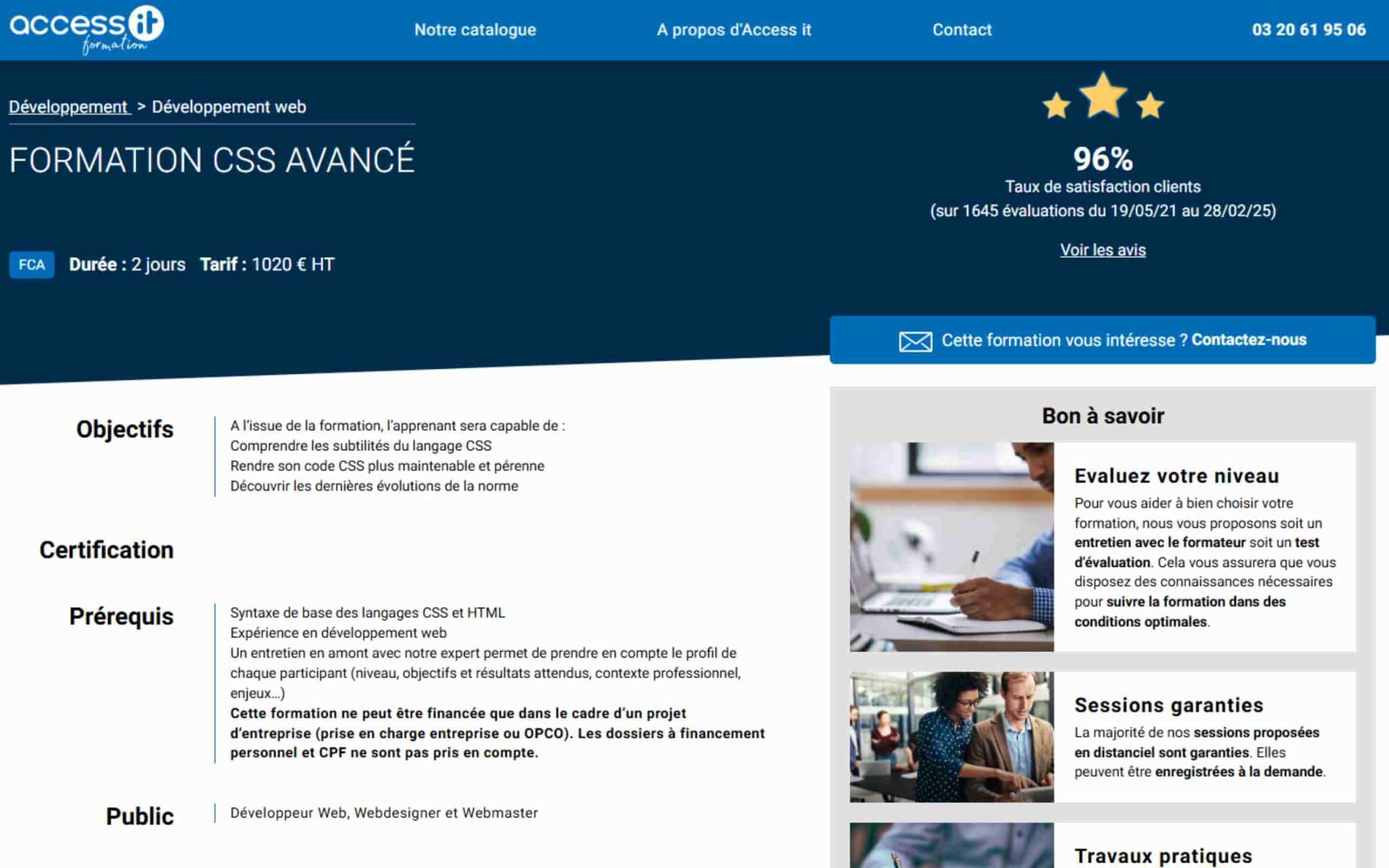Formation CSS Avancé (individualisée et personnalisée) - Access IT