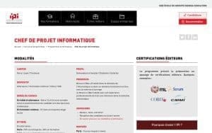 Chef de projet Informatique – Ipi