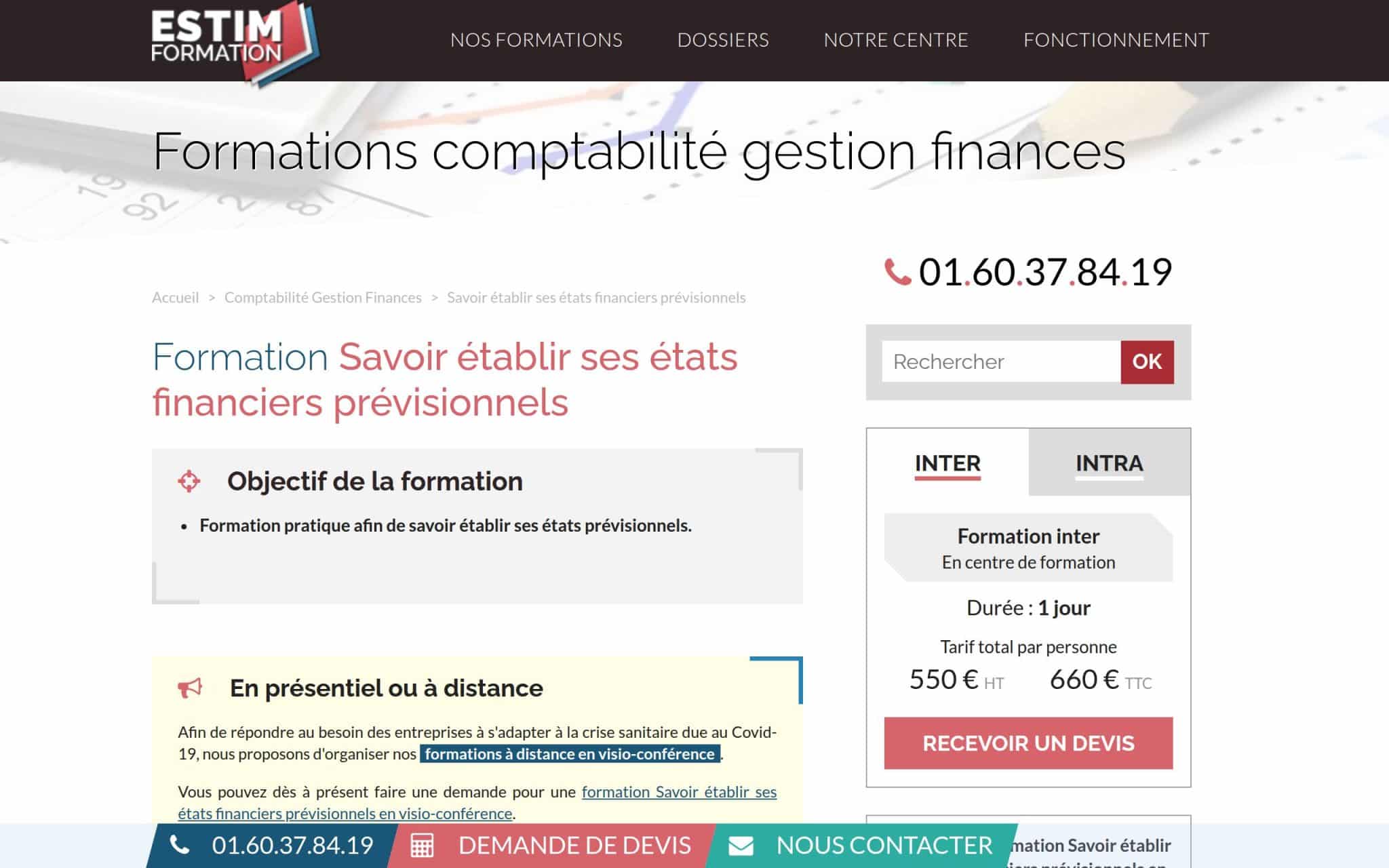 Formation Savoir établir ses états financiers prévisionnels - Estim Formation